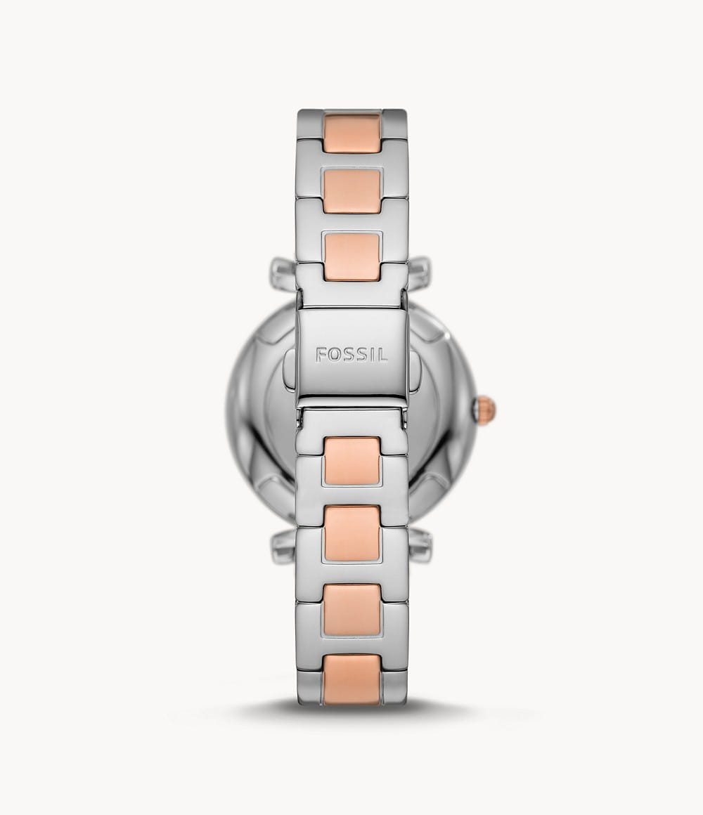 Fossil Fossil Carlie ES5156,  сша женские часы на браслете сталь с ip покрытием боковой вид