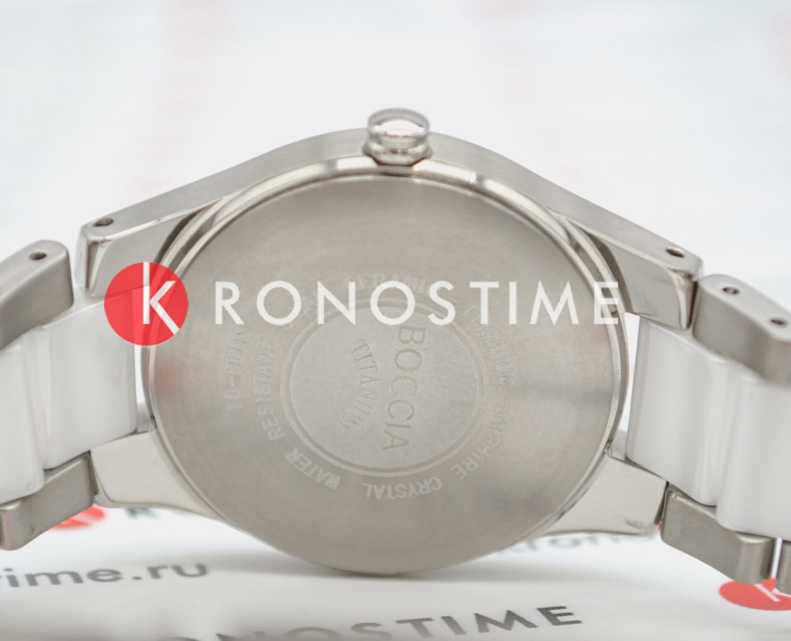 Boccia Titanium Boccia Titanium Circle-Oval 3189-01  - задняя крышка металл титан керамика корпуса, германия часы
