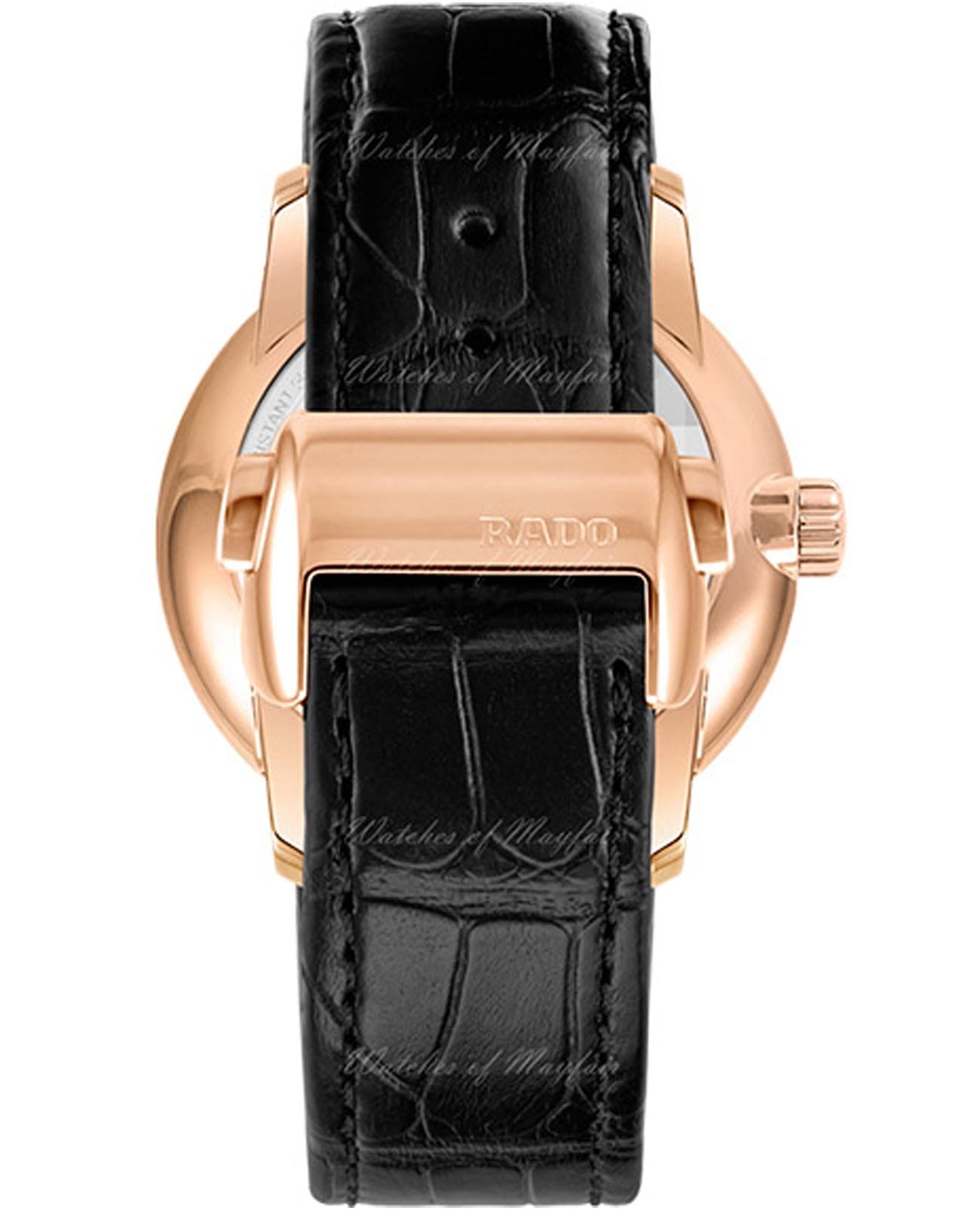 Rado Rado Diamaster R14068016, diamaster швейцария мужские часы на браслете кожаный боковой вид