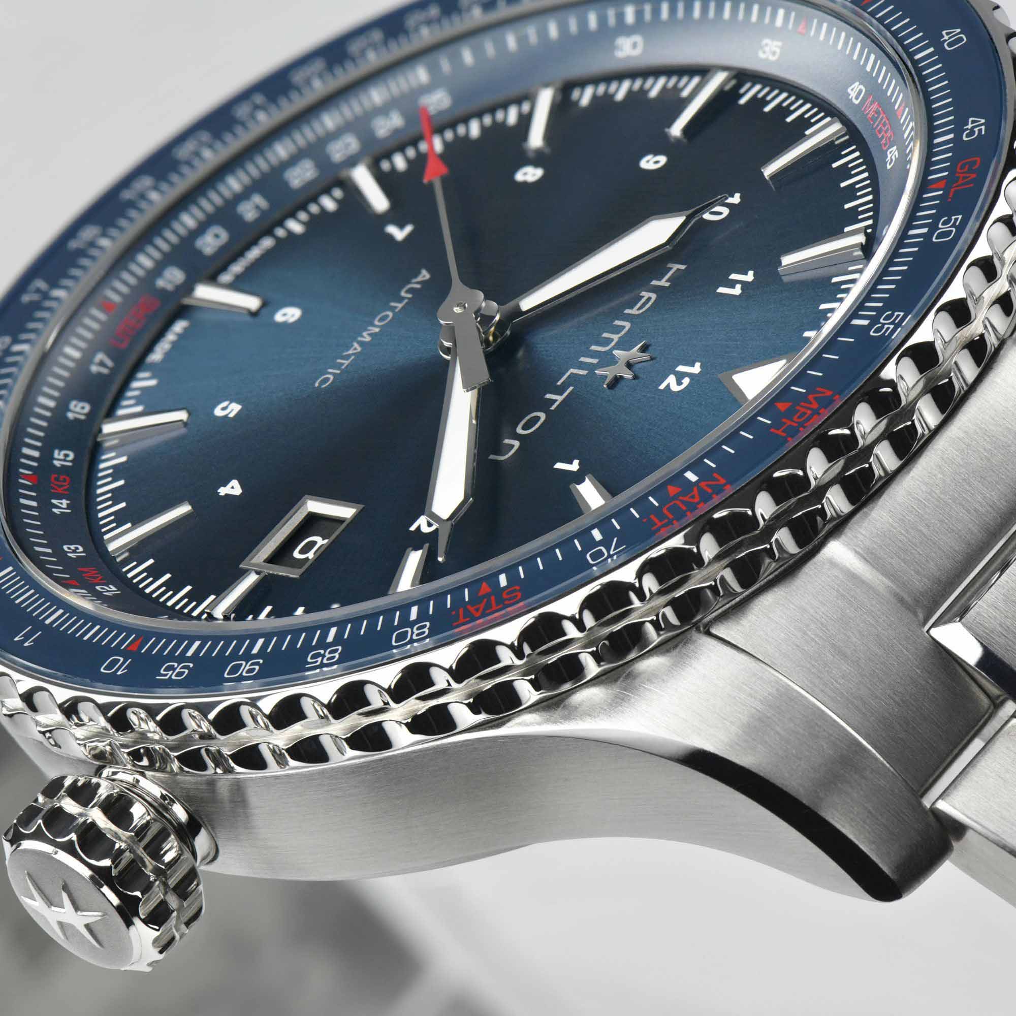Оригинальные часы Hamilton Hamilton Khaki Aviation Converter Auto H76645140 механические калибр механизма h-10 общий вид