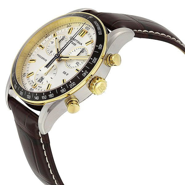 Certina Certina DS-2 Chronograph 1/100 sec C024.447.26.031.00, sport швейцария мужские часы на браслете кожаный боковой вид