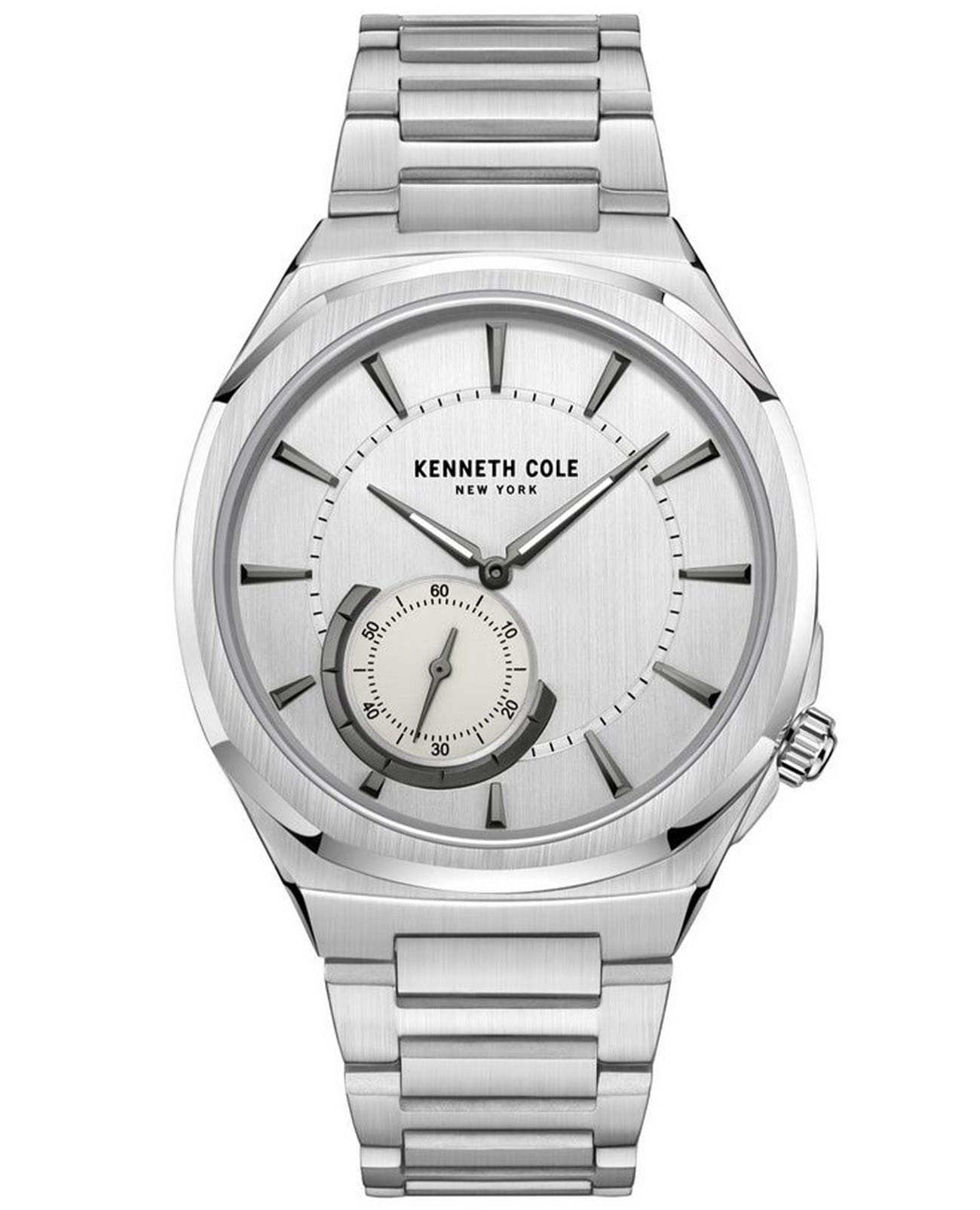 Kenneth Cole Kenneth Cole Classic KCWGG2221604  KCWGG2221604 кварцевые мужские часы серебристый циферблат, браслет нержавеющая сталь — вид спереди