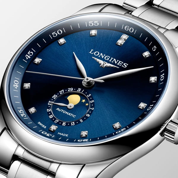 Longines Longines Master Collection L2.909.4.97.6 мужские часы синий циферблат на запястье
