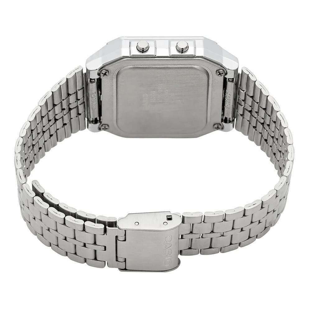 Casio Casio Vintage A500WA-7DF, vintage япония мужские часы на браслете нержавеющая сталь боковой вид