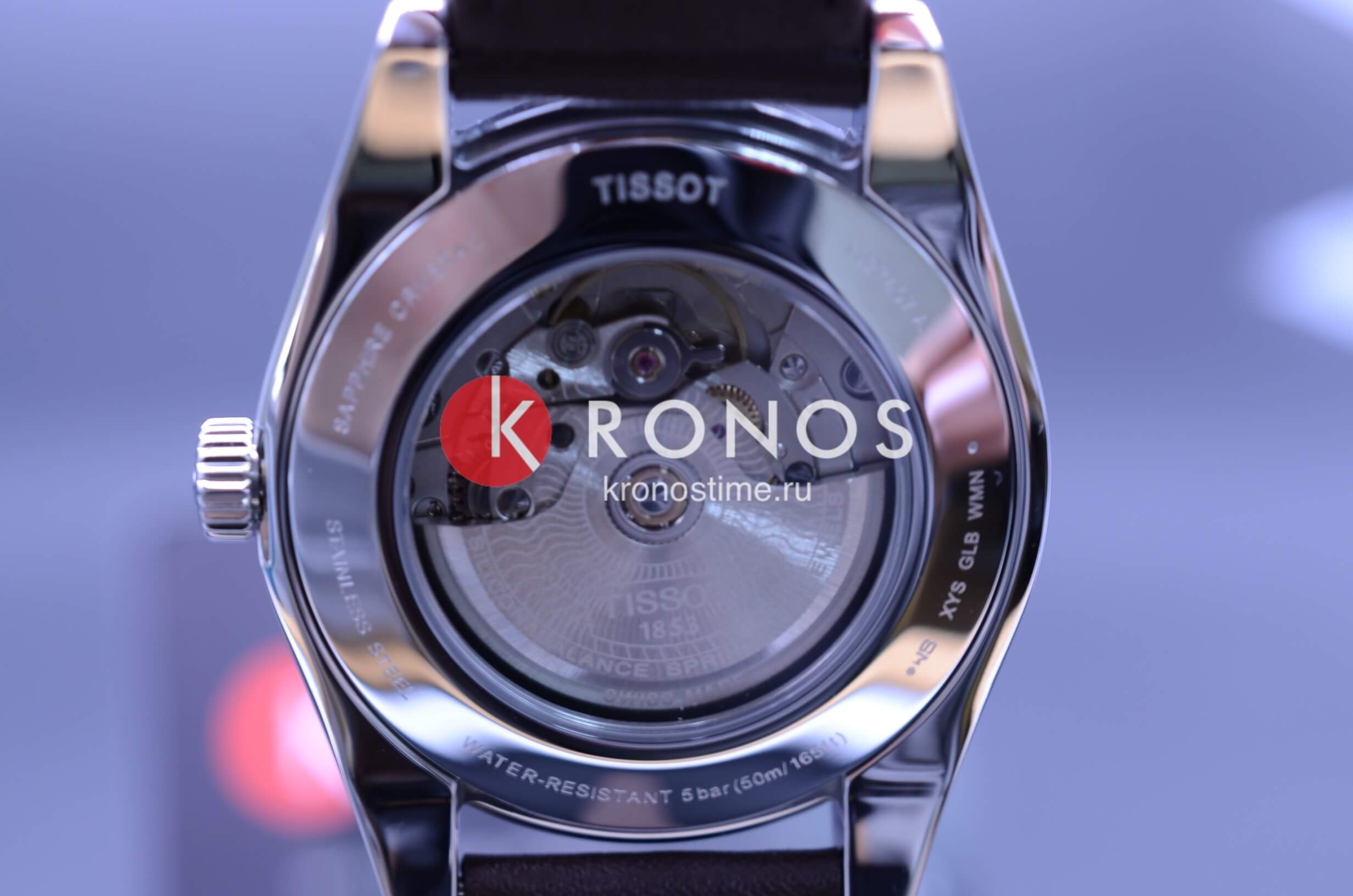 Tissot Tissot Gentleman Powermatic 80 Silicium 18K Gold T927.407.46.291.00 механические мужские часы часы крупный план коричневый циферблата