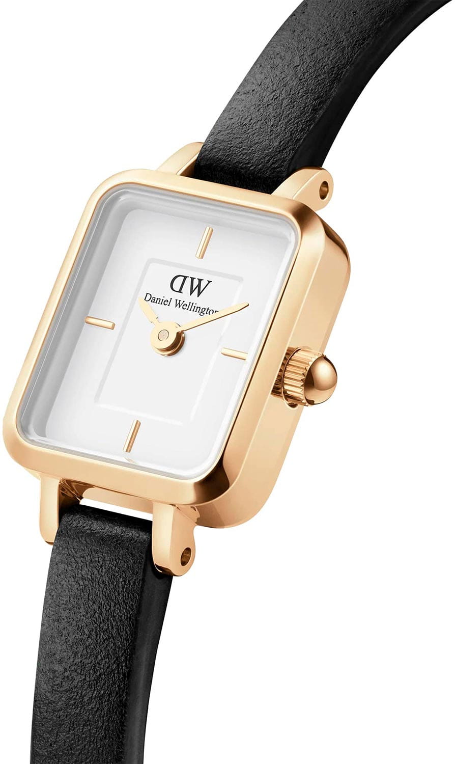 Daniel Wellington Daniel Wellington Quadro Mini Sheffield Gold DW00100729, quadro швеция женские часы на браслете кожаный боковой вид