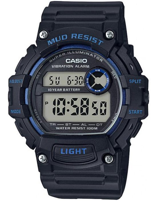Casio Casio Collection TRT-110H-2A  TRT-110H-2AVEF кварцевые мужские часы серый циферблат, браслет пластик — вид спереди