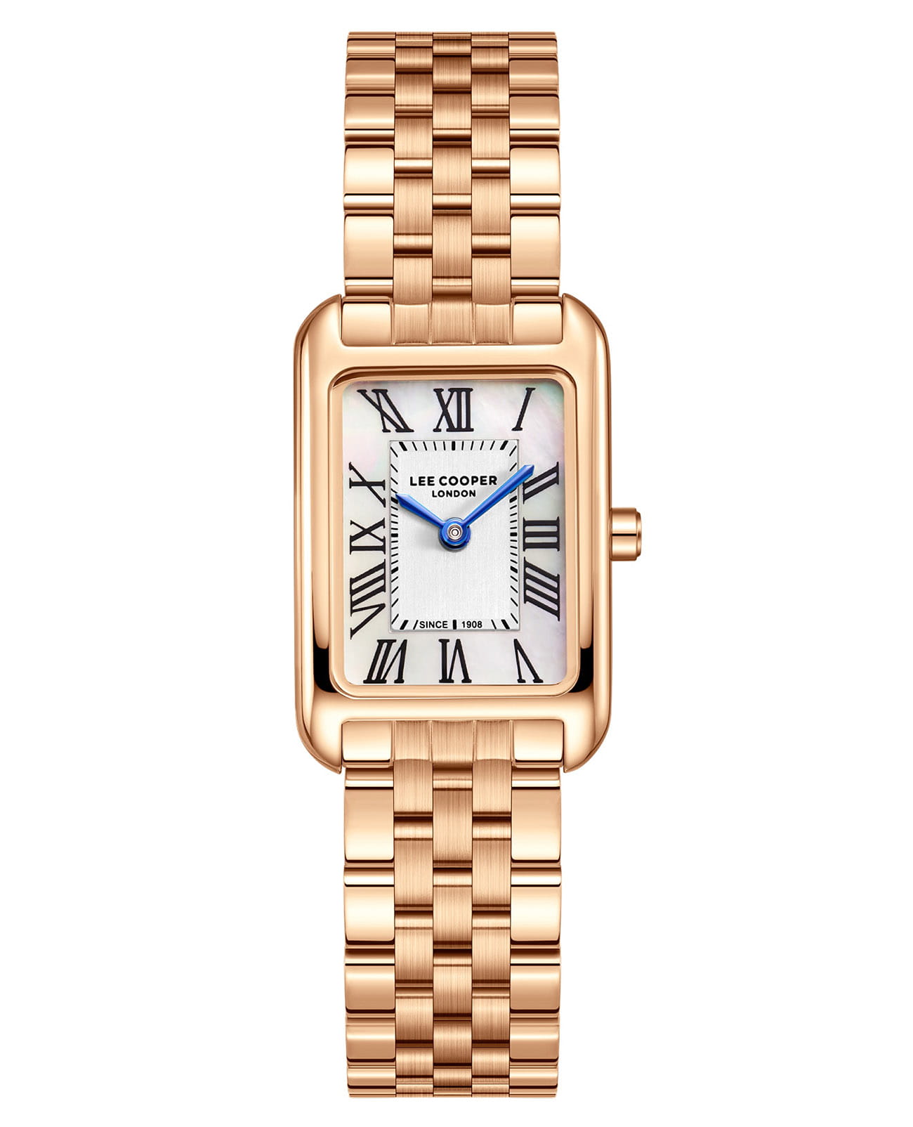 Lee Cooper Lee Cooper LC08135.420  LC08135.420 кварцевые женские часы белый циферблат, браслет нержавеющая сталь с ip-покрытием — вид спереди