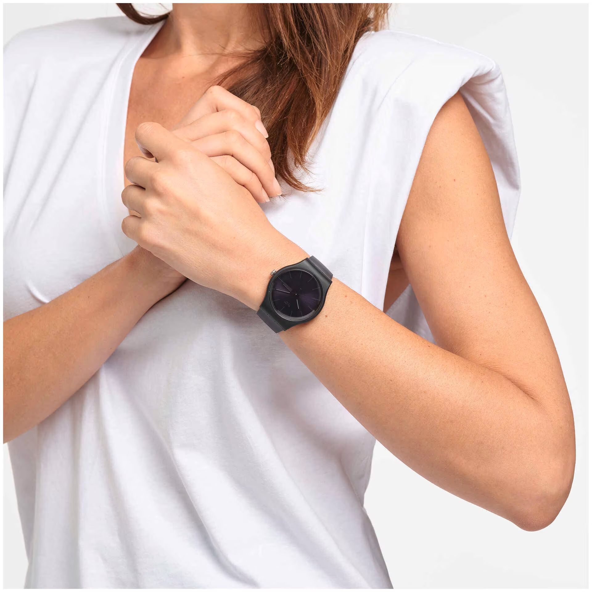 Оригинальные часы Swatch Swatch New Gent Biosourced SO29B706 кварцевые калибр механизма  общий вид