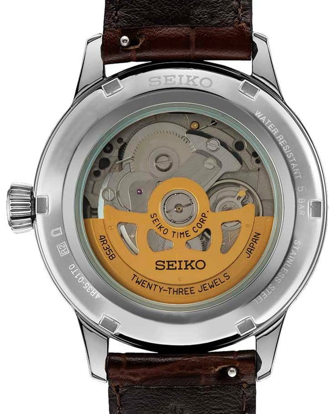 Seiko Seiko Presage SRPK15J1  — детали корпуса и кожаный