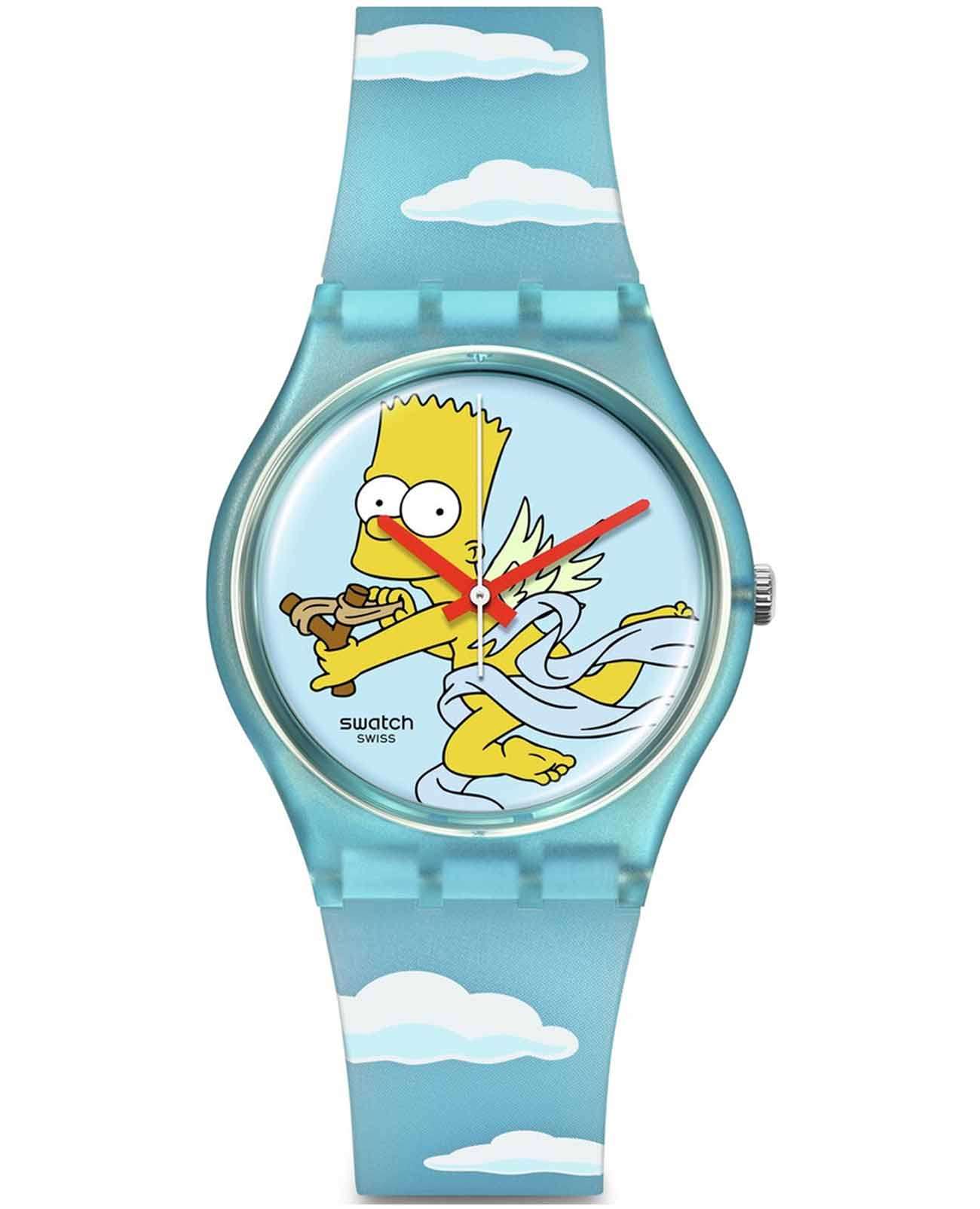 Swatch Swatch Gent Biosourced Standart SO28Z115  SO28Z115 кварцевые мужские часы цветной циферблат, браслет силикон — вид спереди