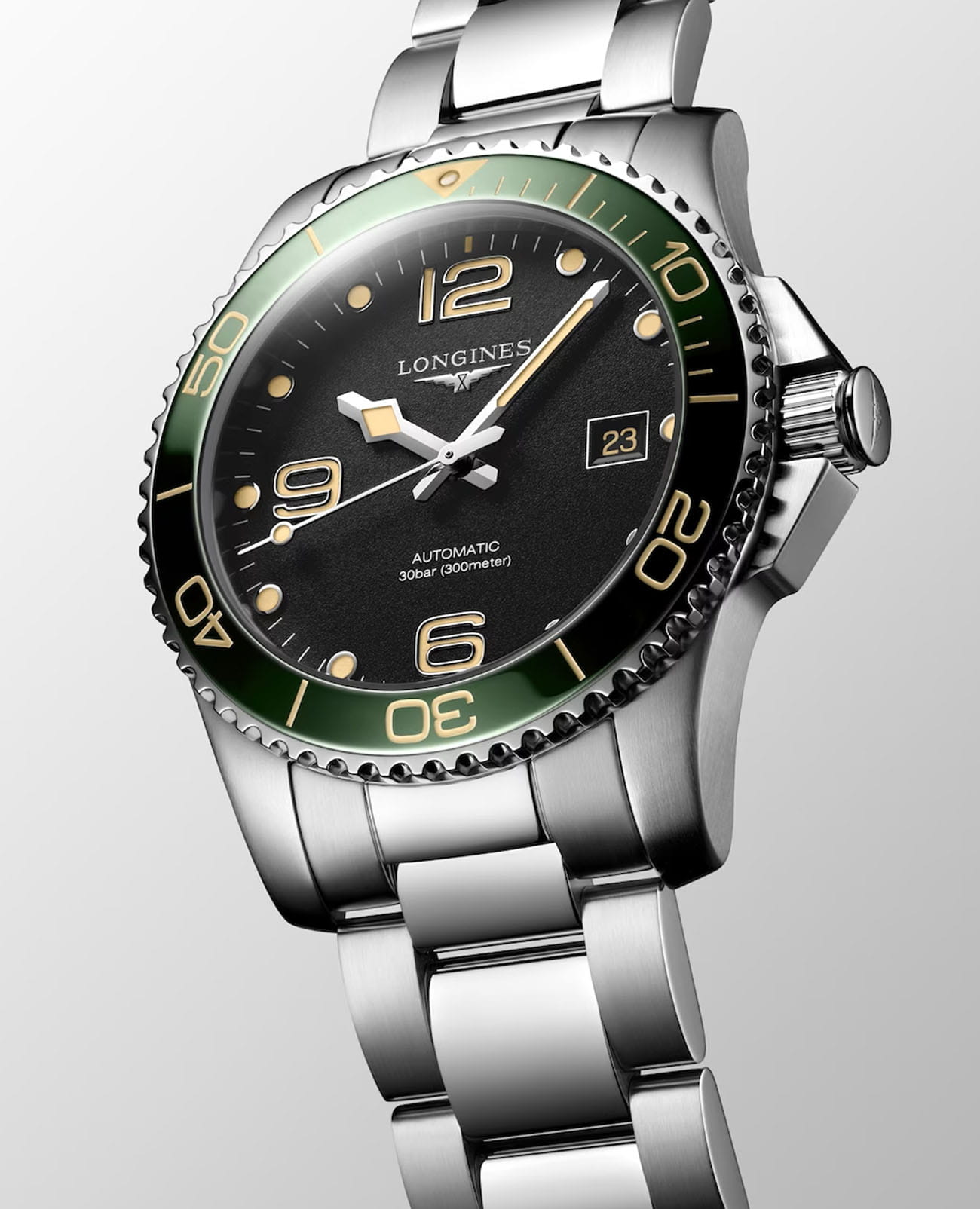 Оригинальные часы Longines Longines HydroConquest L3.781.4.05.6 механические калибр механизма l888 общий вид