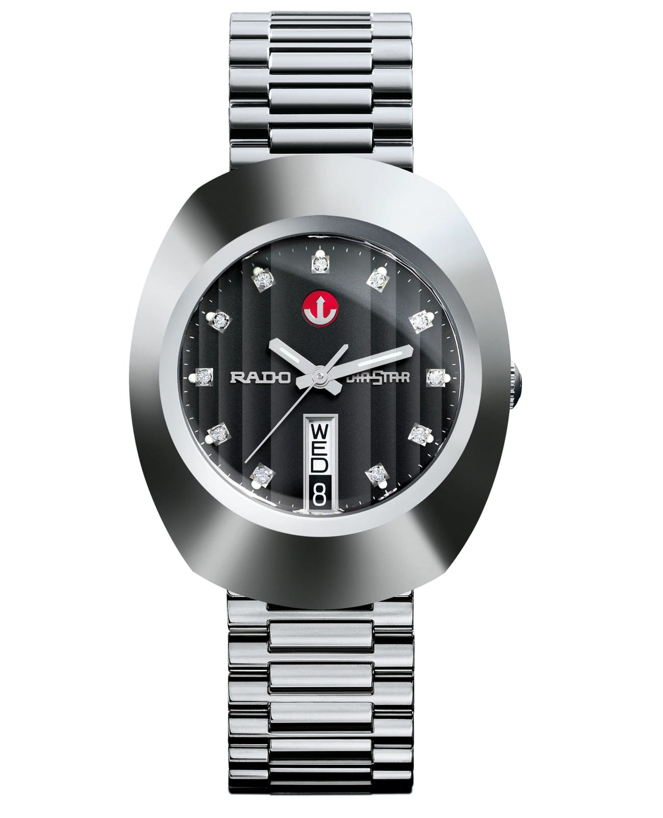 Rado Rado The Original Automatic R12408613 Automatic R12408613 механические мужские часы черный циферблат, браслет нержавеющая сталь — вид спереди