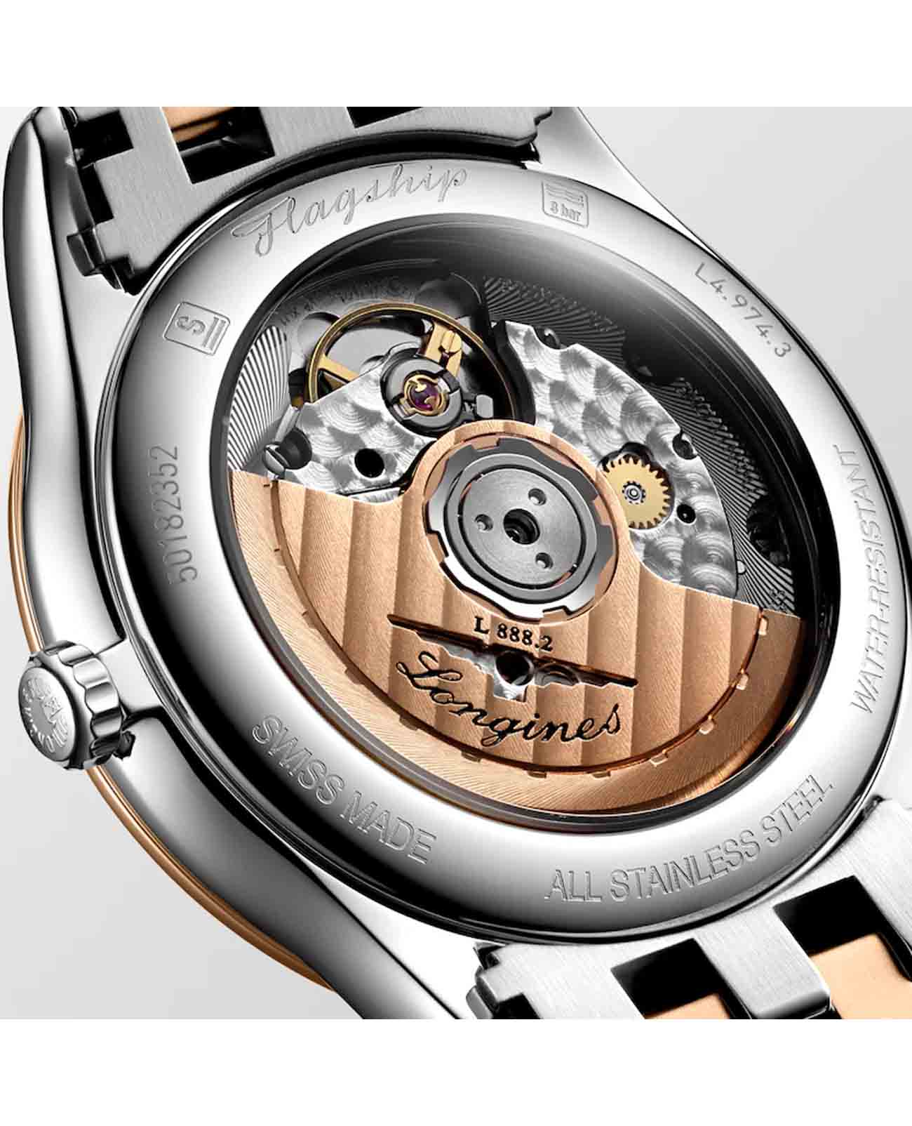 Longines Longines Flagship L4.974.3.92.7  - задняя крышка металл сталь корпуса, швейцария часы