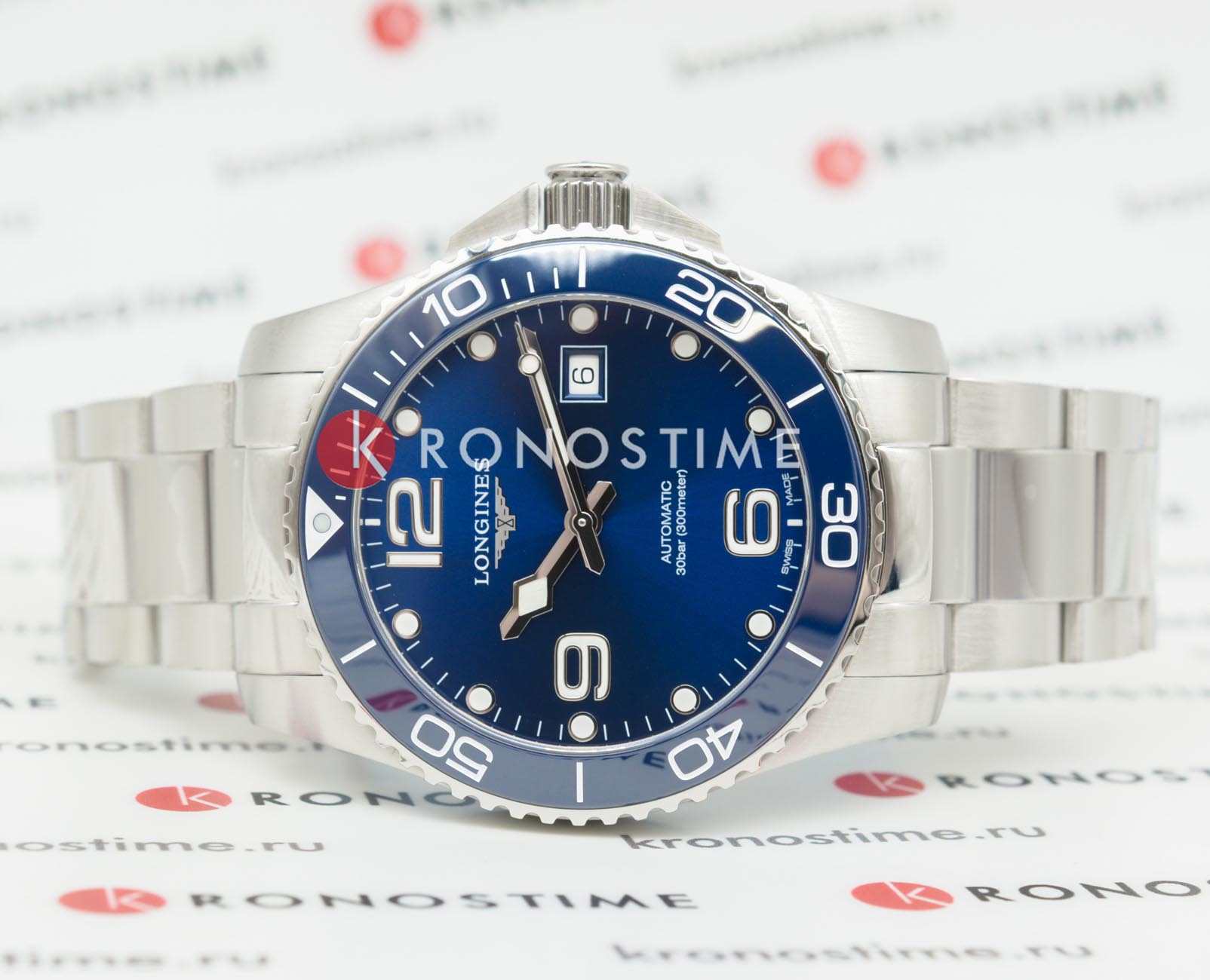 Longines Longines HydroConquest L3.781.4.96.6 , наручные мужские часы фото под углом