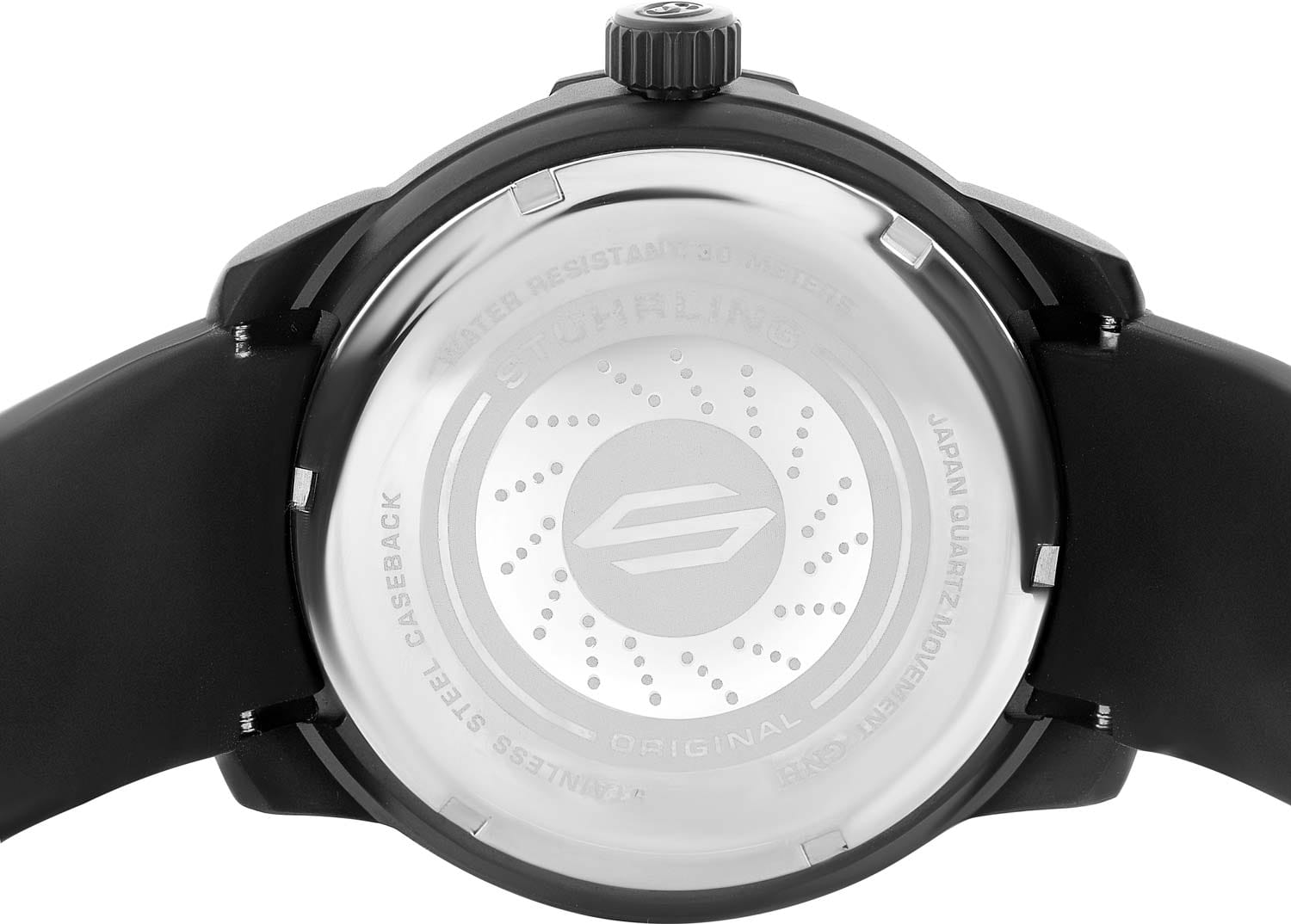 Stuhrling Stuhrling Aviator 984.03,  сша мужские часы на браслете силикон боковой вид