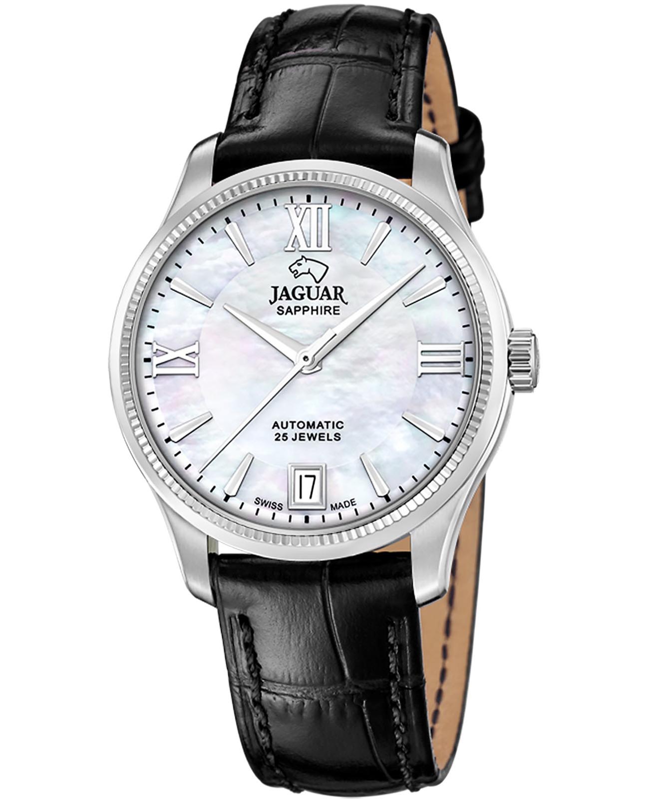 Jaguar Jaguar Automatic Woman J1000/A  J1000/A механические женские часы перламутровый циферблат, браслет кожаный — вид спереди