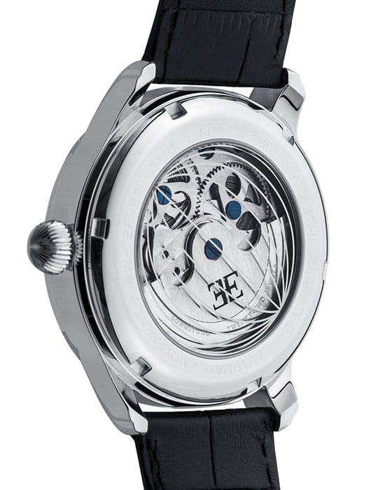 Earnshaw Earnshaw Longitude ES-8063-01,  англия мужские часы на браслете кожаный боковой вид