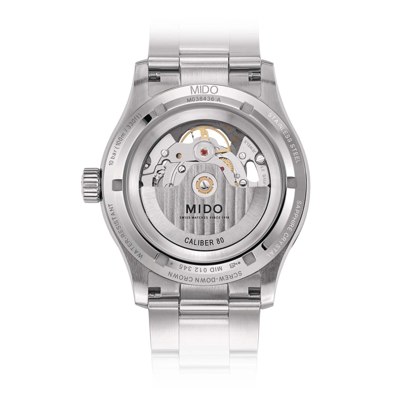 Mido Mido Multifort Skeleton Vertigo M038.436.11.031.00 , наручные мужские часы фото под углом
