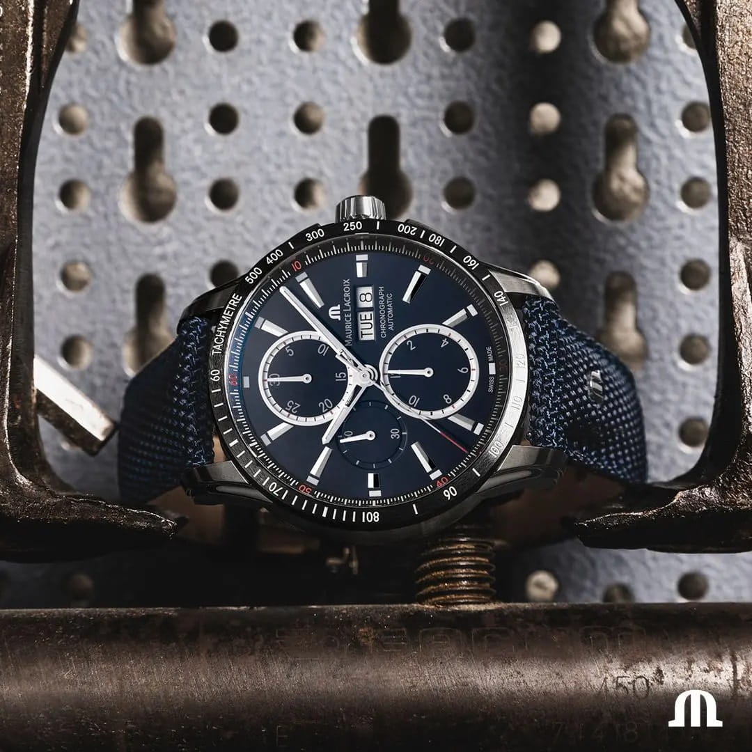 Maurice Lacroix Maurice Lacroix Pontos Chronograph 43mm PT6038-SSL2H-430-C мужские часы синий циферблат на запястье
