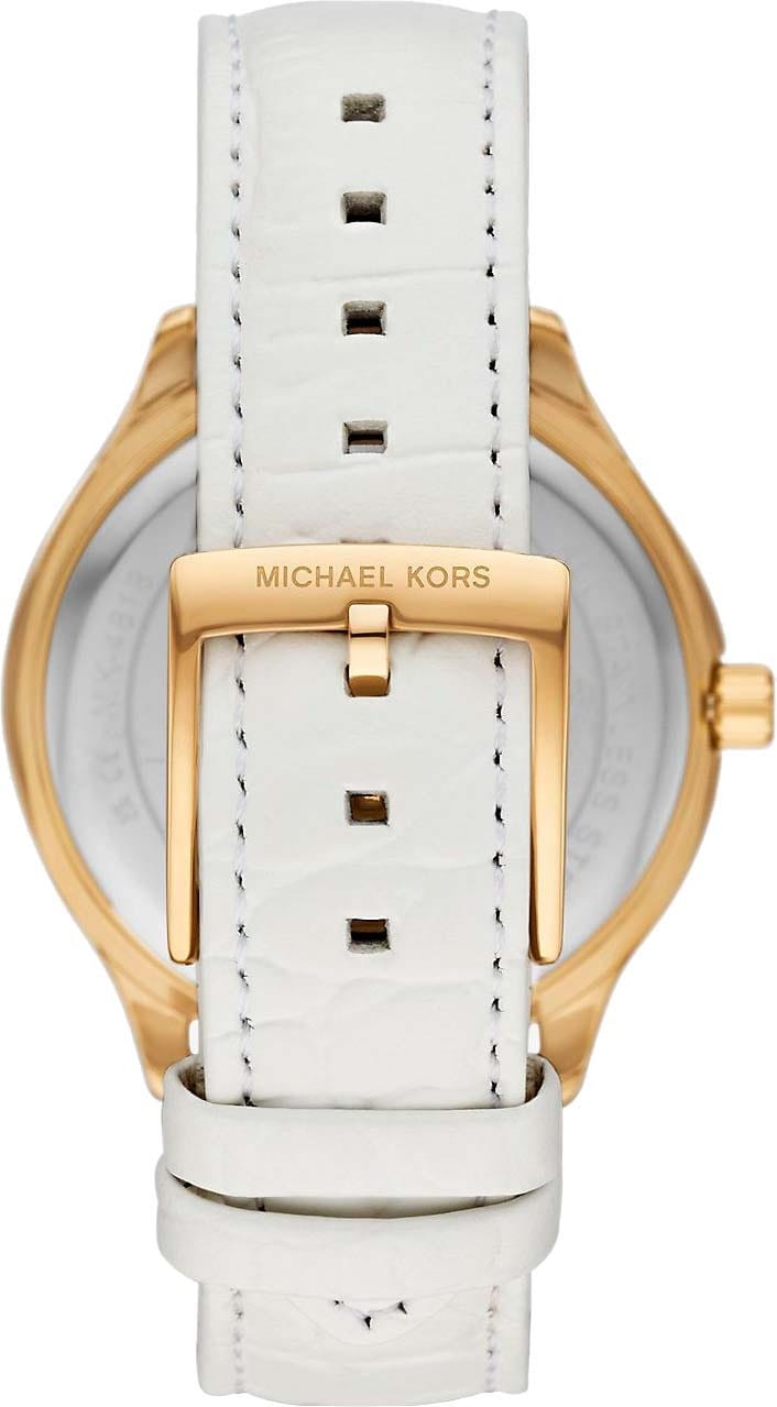 Michael Kors Michael Kors Sage MK4818,  сша женские часы на браслете кожаный боковой вид
