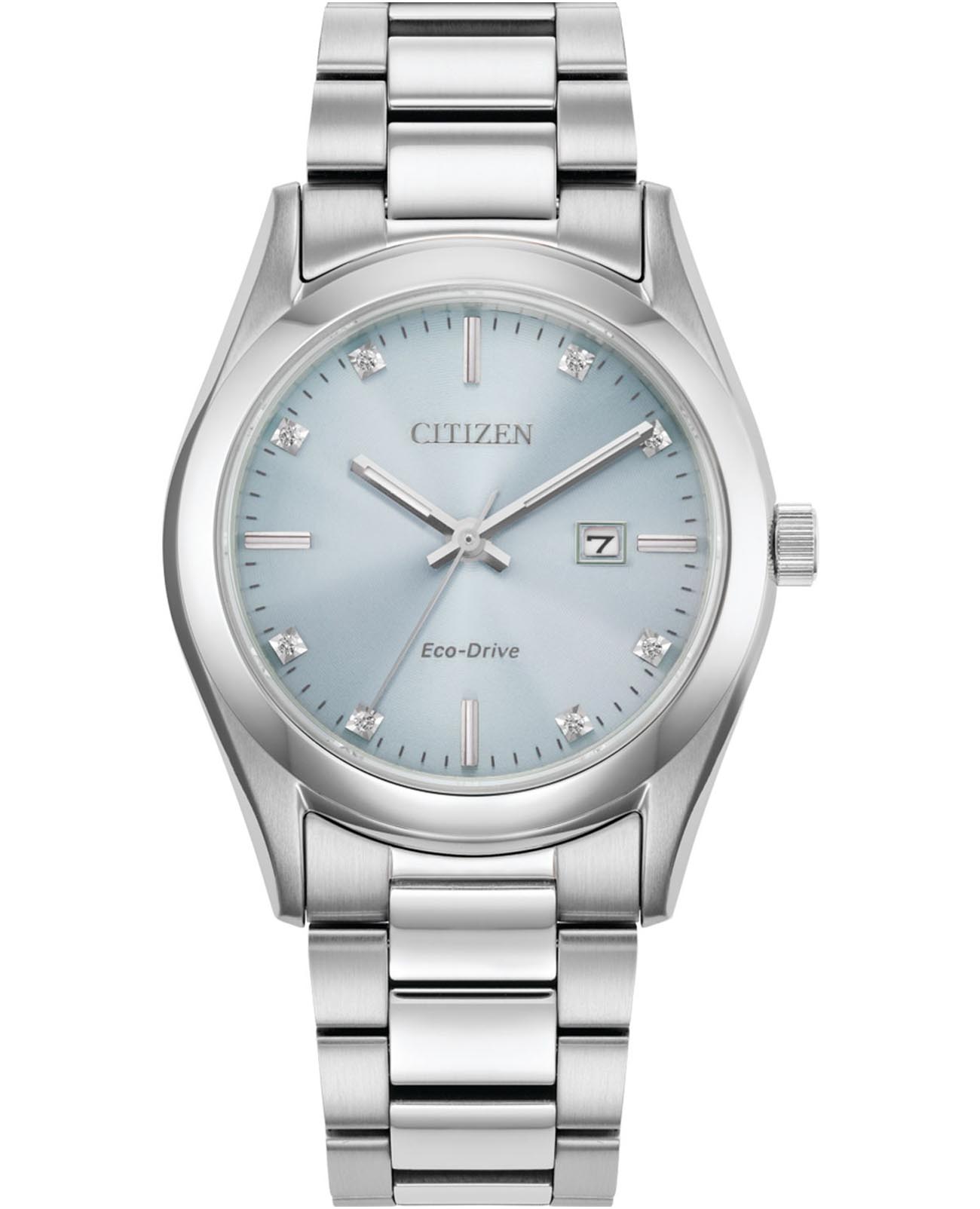 Citizen Citizen Eco-Drive EW2700-54L  EW2700-54L кварцевые женские часы голубой циферблат, браслет нержавеющая сталь — вид спереди