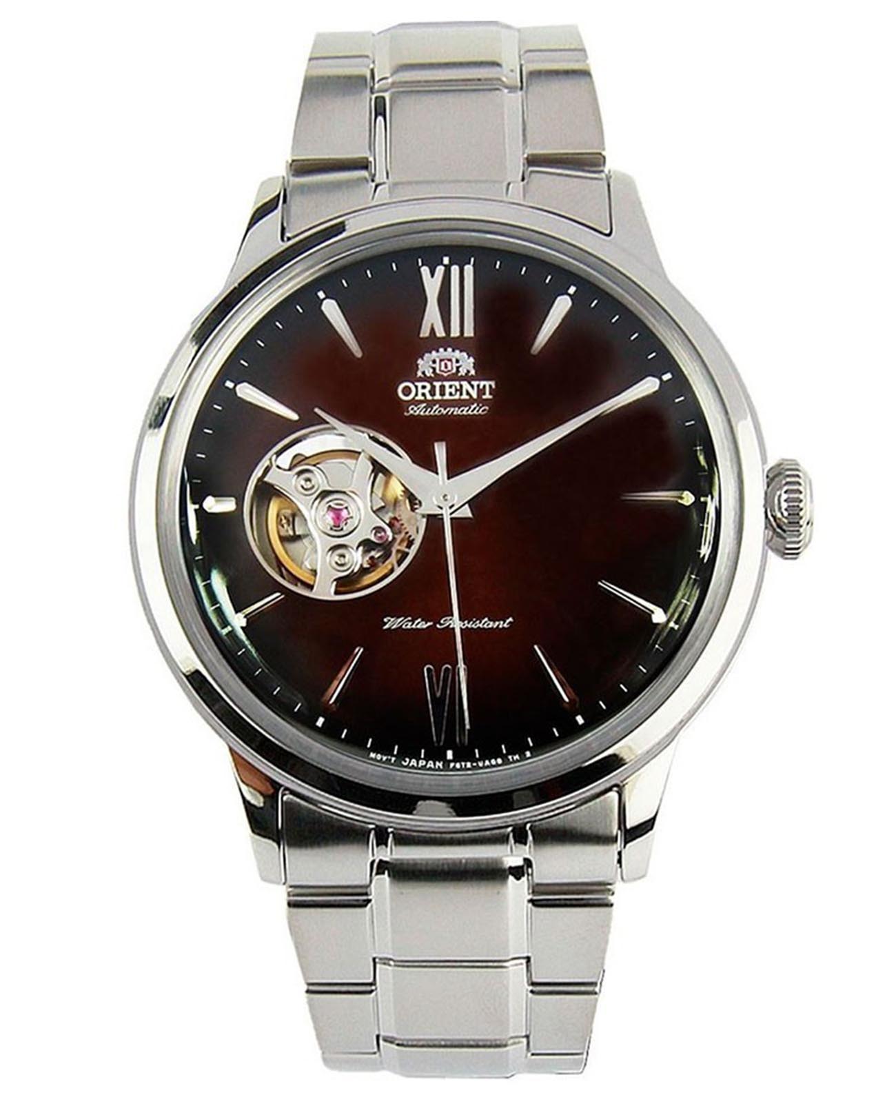 Orient Orient RA-AG0027Y (RN-AG0027Y)  RA-AG0027Y механические мужские часы красный циферблат, браслет нержавеющая сталь — вид спереди
