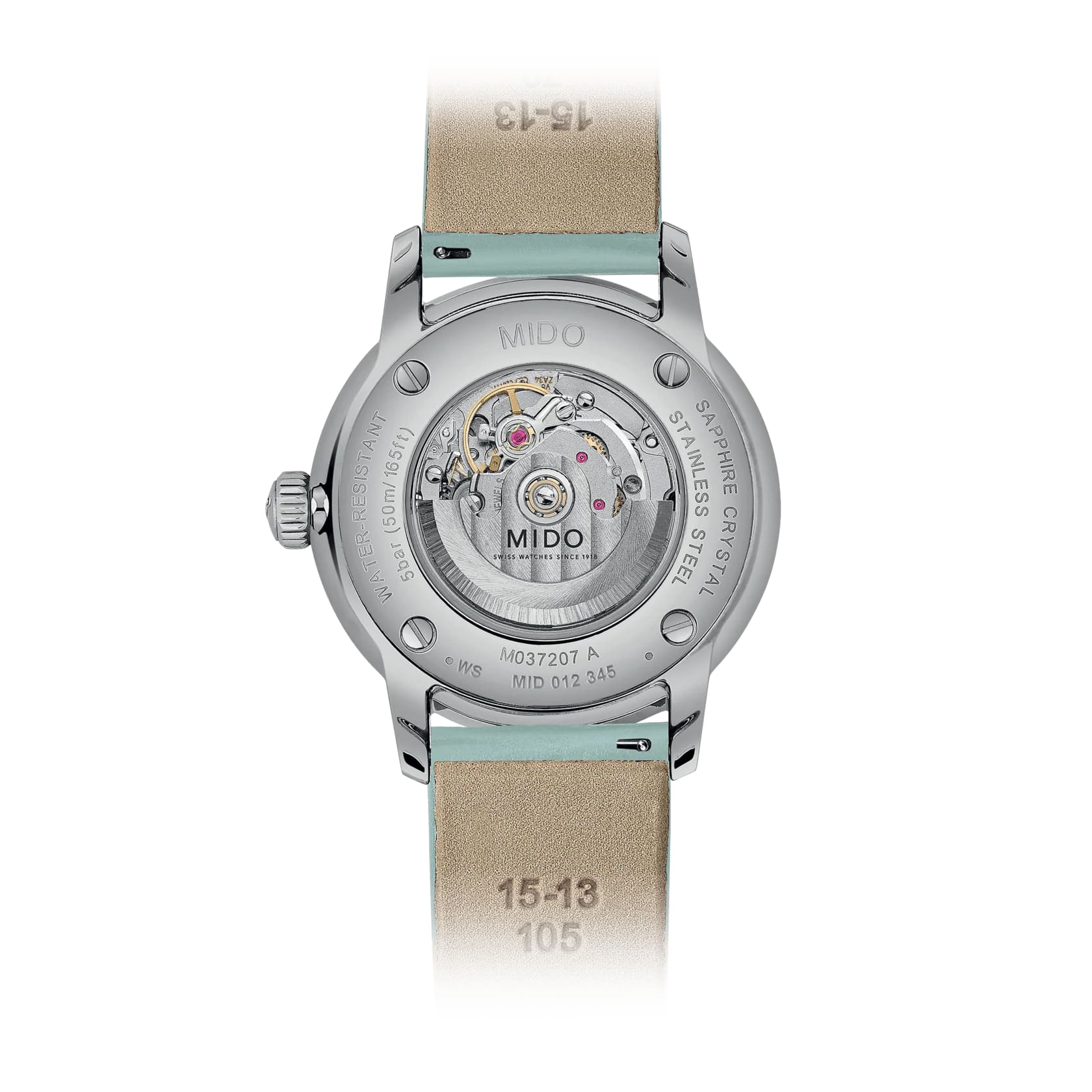 Mido Mido Baroncelli Signature Lady Colours M037.207.16.106.00, baroncelli швейцария женские часы на браслете кожаный боковой вид