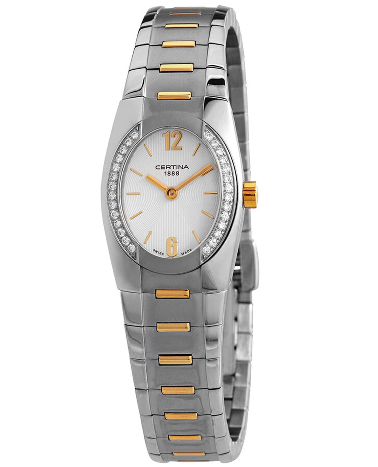 Certina Certina DS Lady Spel C322.7154.50.26  C32271545026 кварцевые женские часы белый циферблат, браслет нержавеющая сталь — вид спереди