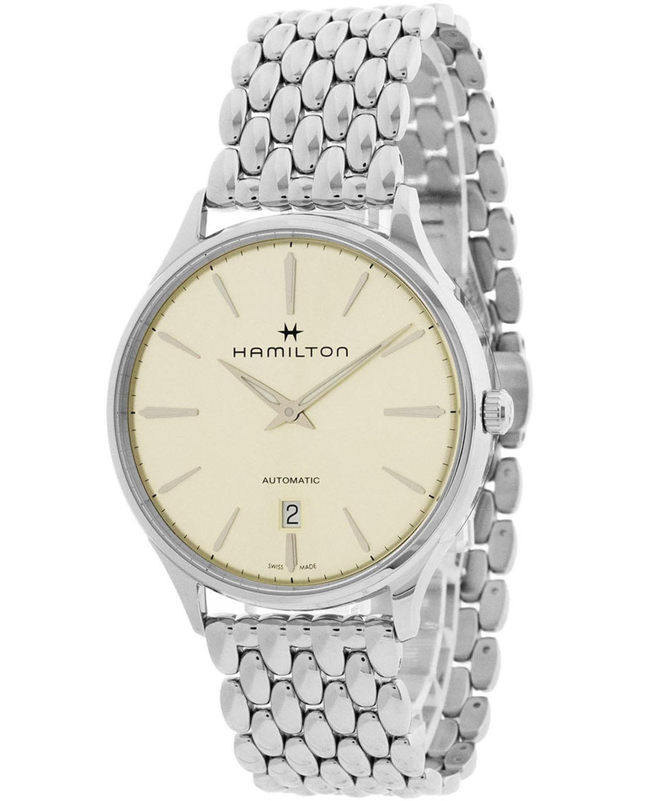 Hamilton Hamilton Jazzmaster Thinline Auto H38525111, american classic швейцария мужские часы на браслете нержавеющая сталь боковой вид