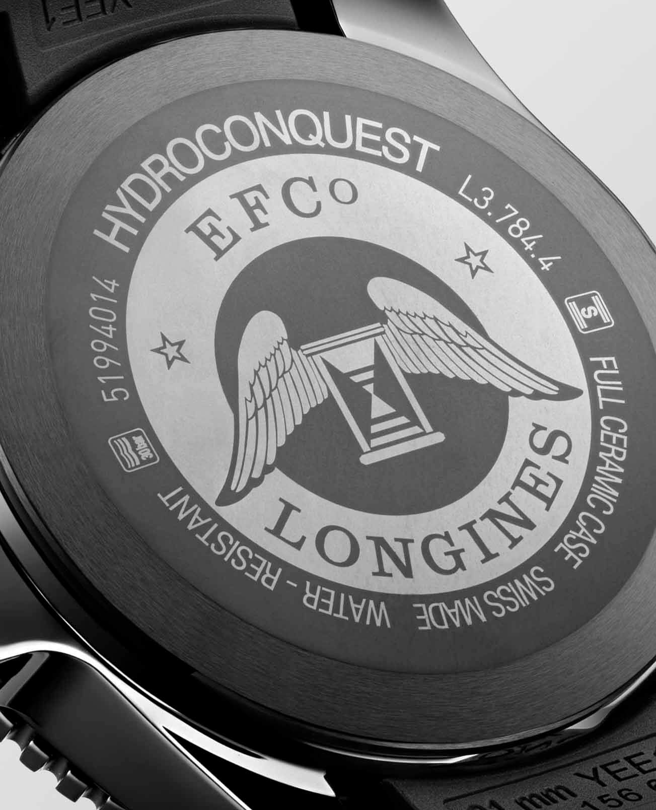 Longines Longines HydroConquest L3.784.4.56.9  - задняя крышка металл керамика корпуса, швейцария часы