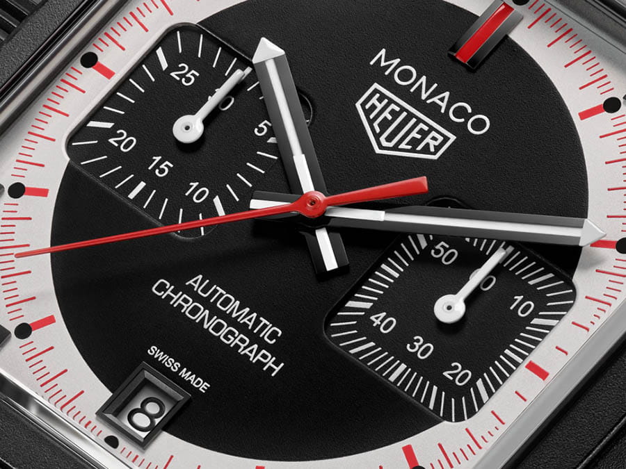 TAG Heuer TAG Heuer Monaco CAW218F.FC6356, monaco швейцария мужские часы на браслете кожаный боковой вид