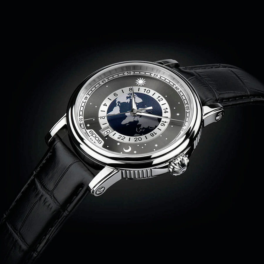 Epos Epos Emotion 3390.302.20.54.25,  швейцария мужские часы на браслете кожаный боковой вид