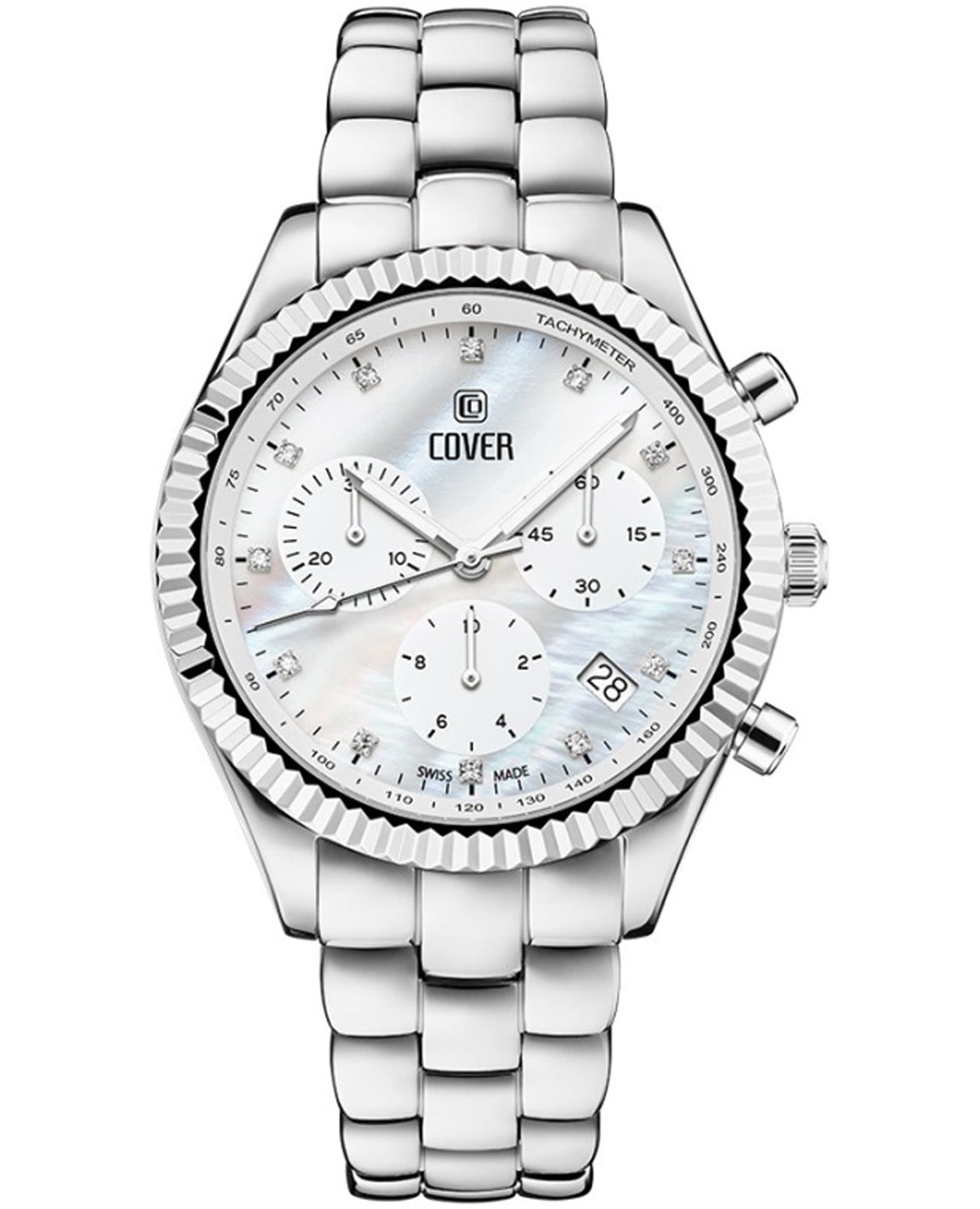 Cover Cover Valentina CO207.02  CO207.02 кварцевые женские часы перламутровый циферблат, браслет нержавеющая сталь — вид спереди