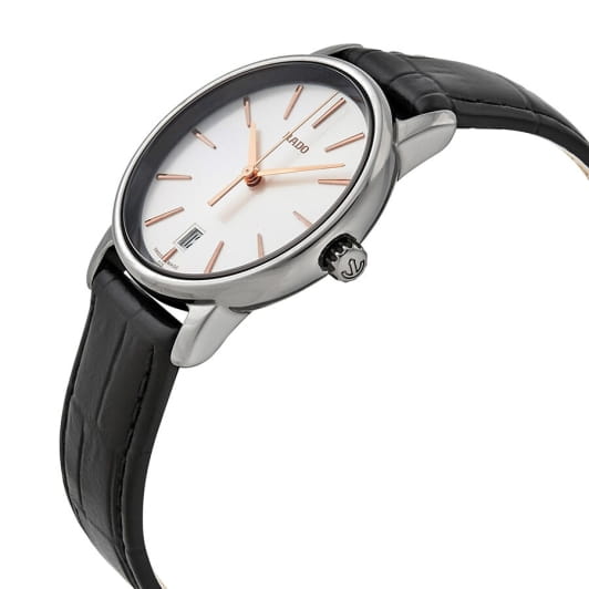 Rado Rado Diamaster R14064105, diamaster швейцария женские часы на браслете кожаный боковой вид