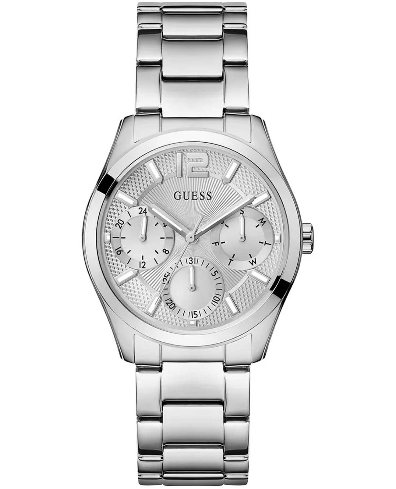 Guess Guess Dress GW0760L1  GW0760L1 кварцевые женские часы серебристый циферблат, браслет нержавеющая сталь — вид спереди