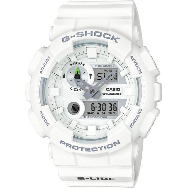 Casio Casio G-Shock GAX-100A-7A  GAX-100A-7A электронные мужские часы белый циферблат, браслет пластик — вид спереди