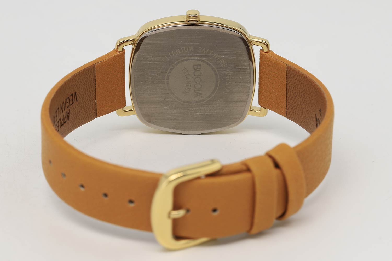 Boccia Titanium Boccia Titanium Square 3334-03  - задняя крышка металл титан корпуса, германия часы