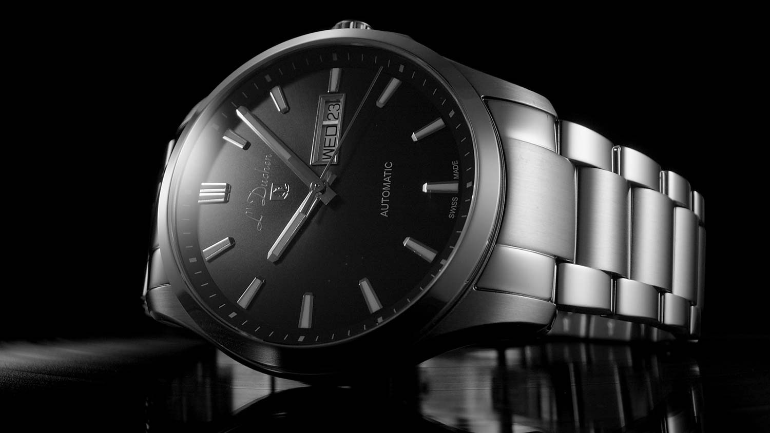 L'Duchen L'Duchen Dynamique D263.10.31,  швейцария мужские часы на браслете нержавеющая сталь боковой вид