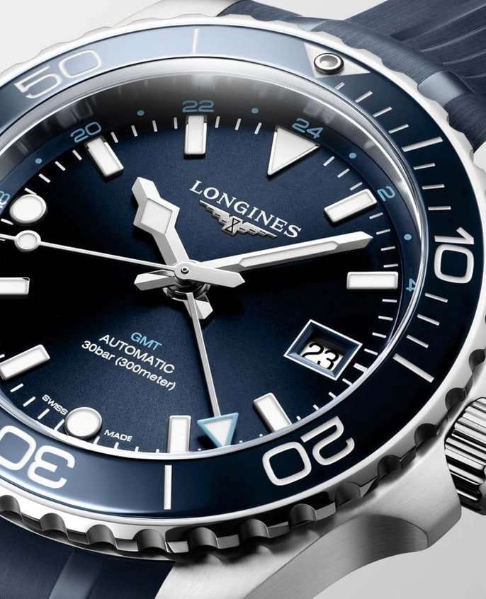 Longines Longines HydroConquest L3.790.4.96.9 - наручные мужские часы наручные часы в перспективе синий циферблат