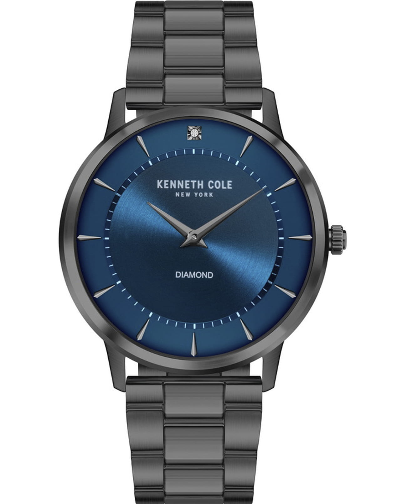 Kenneth Cole Kenneth Cole Classic KCWGG2106303  KCWGG2106303 кварцевые мужские часы синий циферблат, браслет нержавеющая сталь — вид спереди