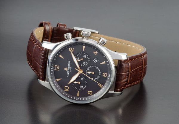 Jacques Lemans 1-1654ZJ мужские часы застежка крупным планом