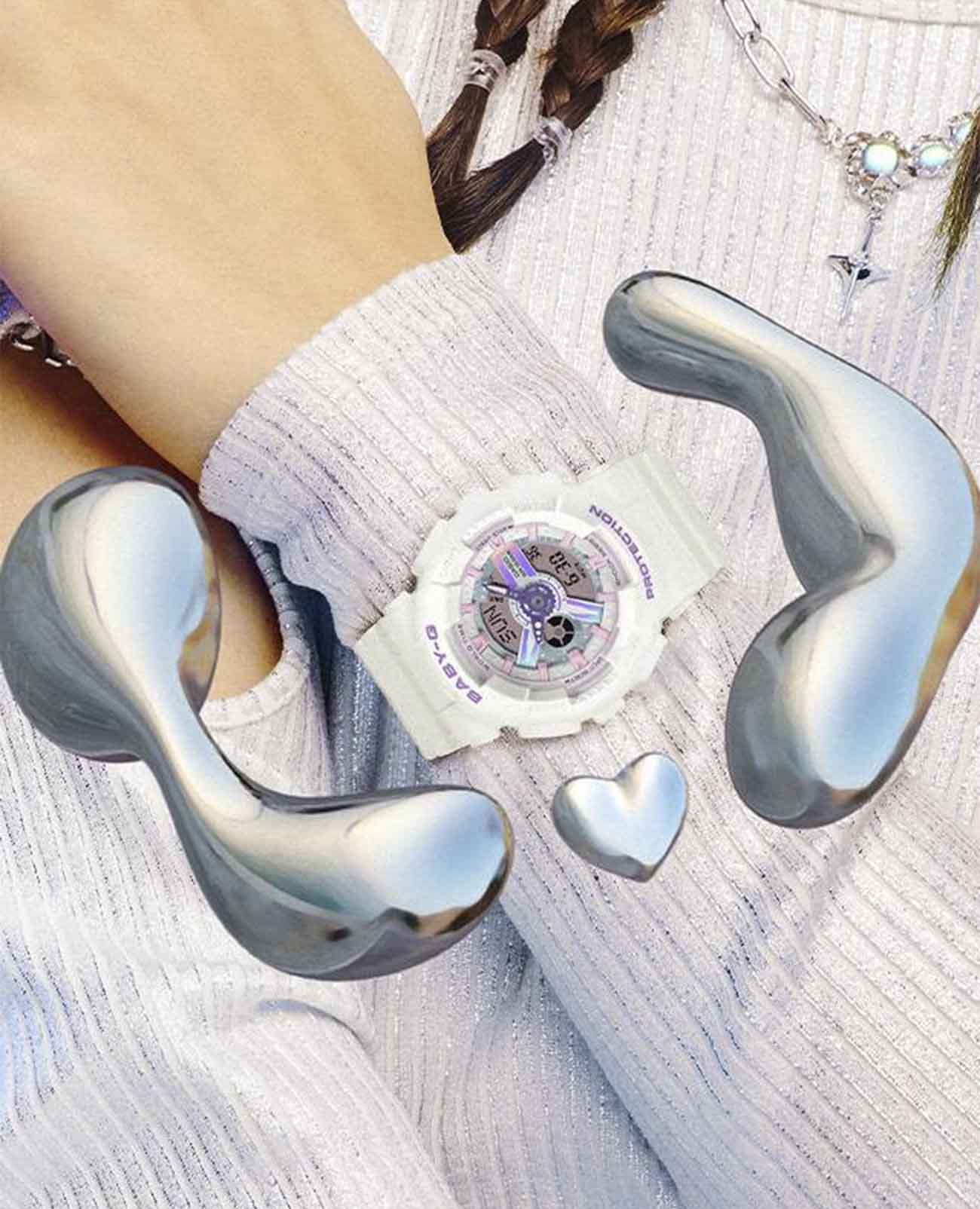 Casio Casio Baby-G BA-110FH-7ADR (BA-110FH-7A), baby-g япония женские часы на браслете пластик боковой вид