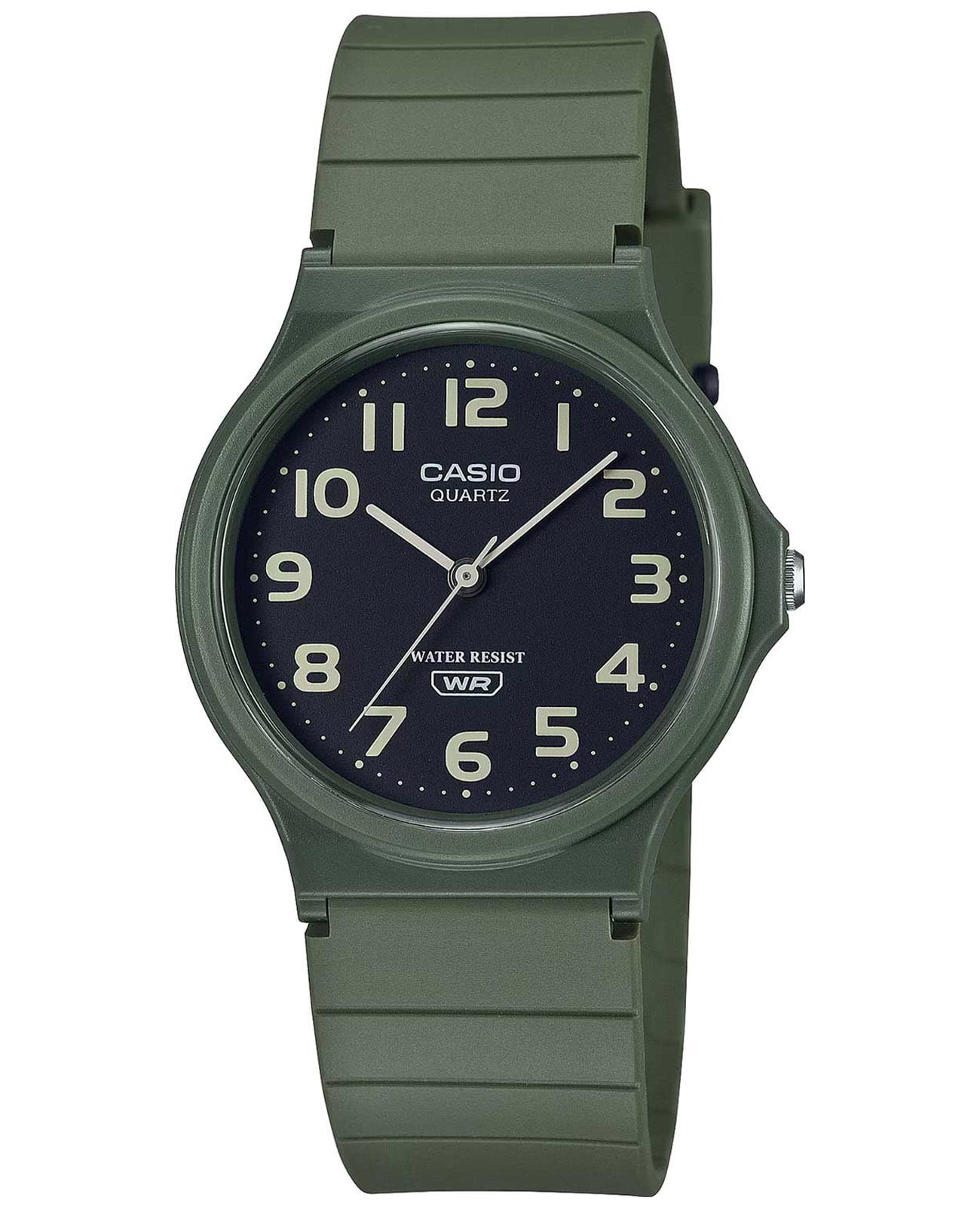 Casio Casio Collection MQ-24UC-3BDF (MQ-24UC-3B)  MQ-24UC-3B кварцевые женские часы черный циферблат, браслет пластик — вид спереди