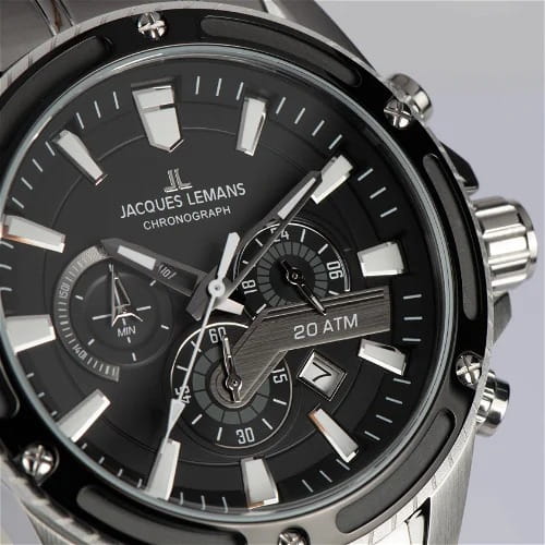 Jacques Lemans Jacques Lemans Liverpool 1-2141E мужские часы черный циферблат на запястье
