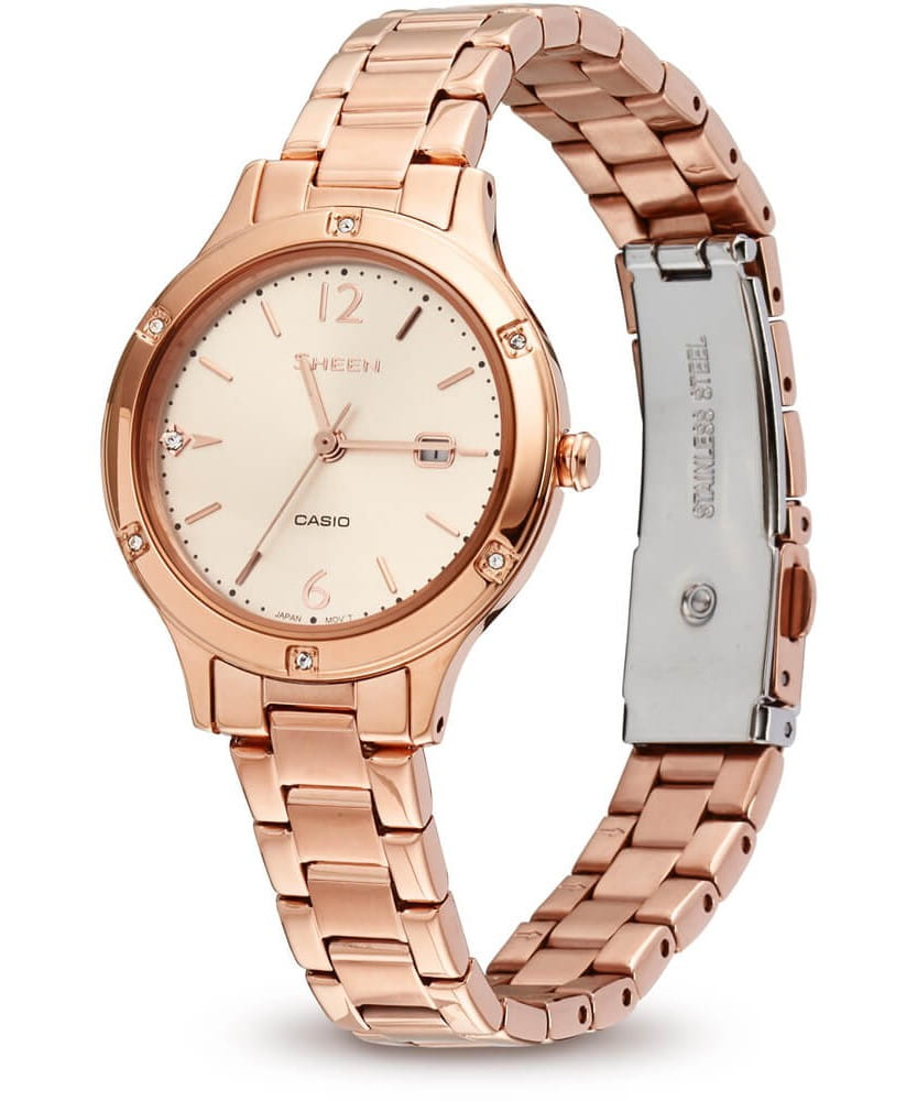 Оригинальные часы Casio Casio Sheen SHE-4533PG-4AUER кварцевые калибр механизма  общий вид