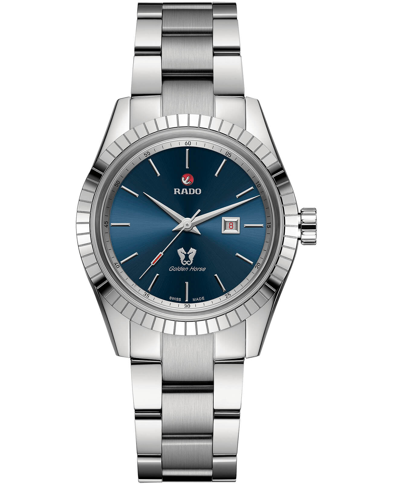 Rado Rado Golden Horse Automatic R33103204 Automatic R33103204 механические женские часы синий циферблат, браслет нержавеющая сталь — вид спереди
