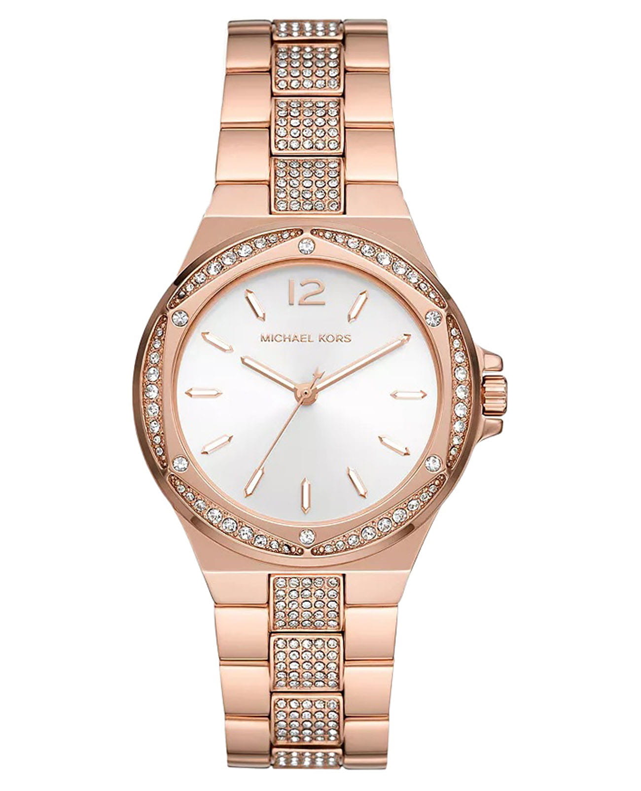 Michael Kors Michael Kors Lennox MK7362  MK7362 кварцевые женские часы перламутровый циферблат, браслет нержавеющая сталь с pvd-покрытием — вид спереди