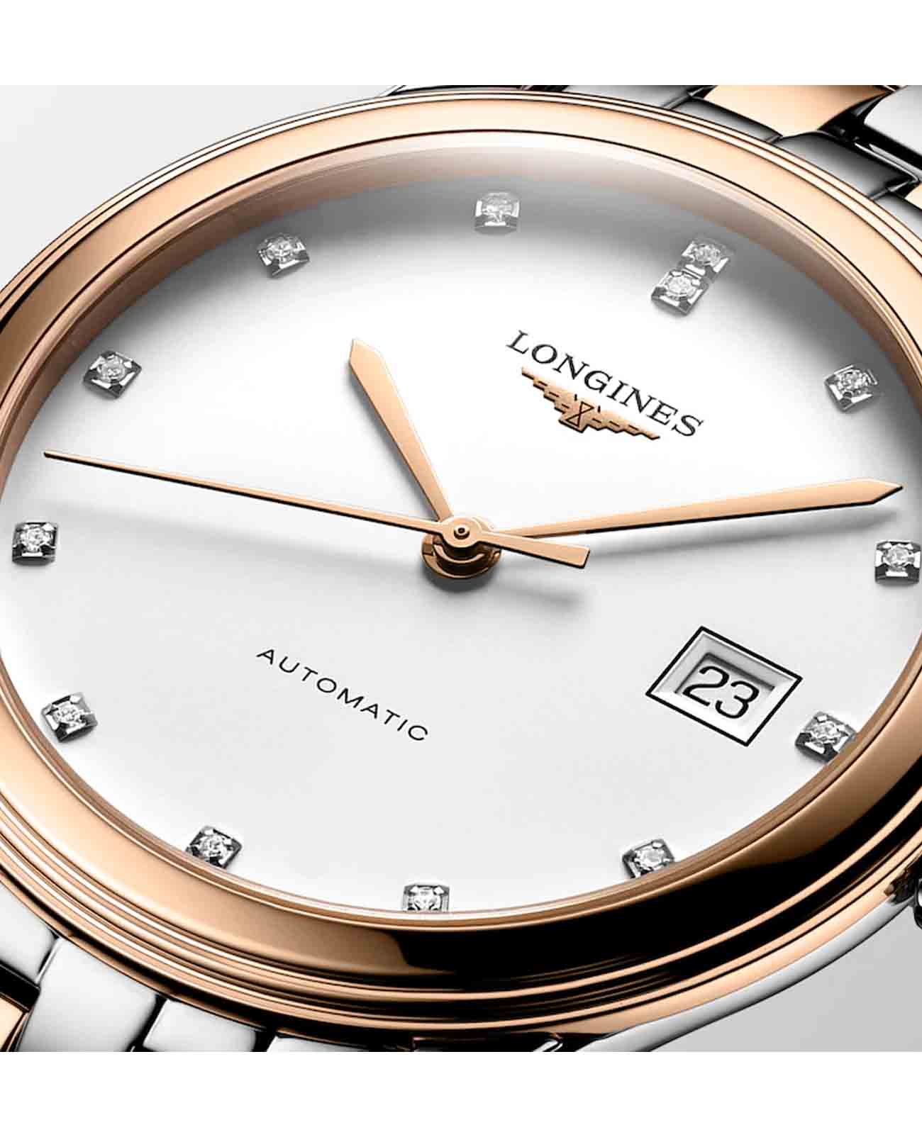 Longines Longines Flagship L4.974.3.92.7 женские часы белый циферблат на запястье