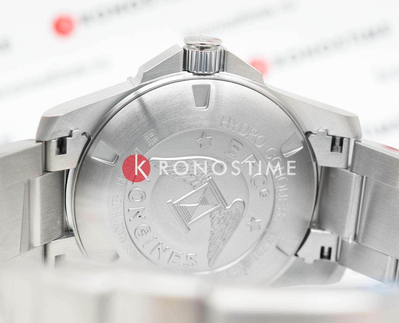 Оригинальные часы Longines Longines HydroConquest L3.781.4.96.6 механические калибр механизма l888 общий вид